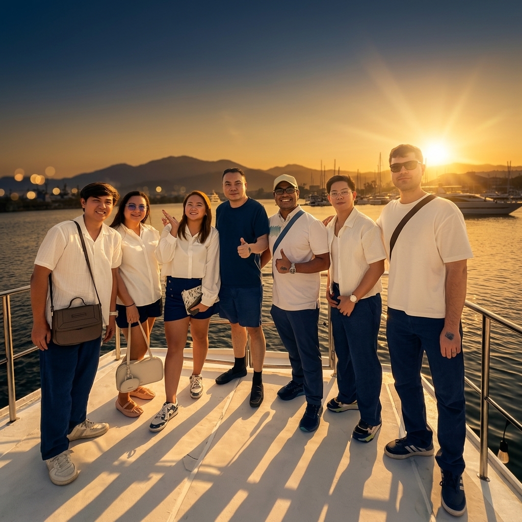 Manila Horizon crew enjoying the golden hour